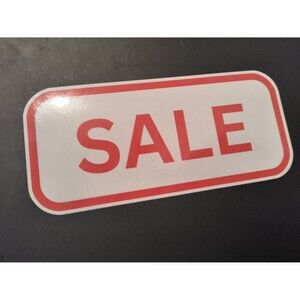 Sale Sign Sticker Waterproof Vinyl Decal (2 Pack)